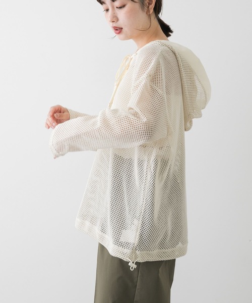 SENSE OF PLACE by URBAN RESEARCH フーデットメッシュトップ