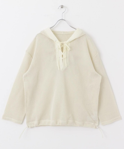 SENSE OF PLACE by URBAN RESEARCH フーデットメッシュトップ