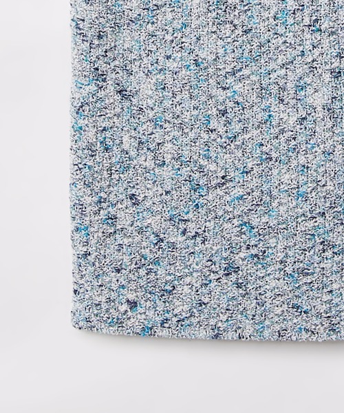 LE CIEL BLEU スカート ツイードメランジニットスカート / Tweed