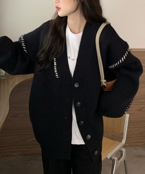 Vipoa」 ニットカーディガン FREE ブラック レディース : ZOZOTOWN