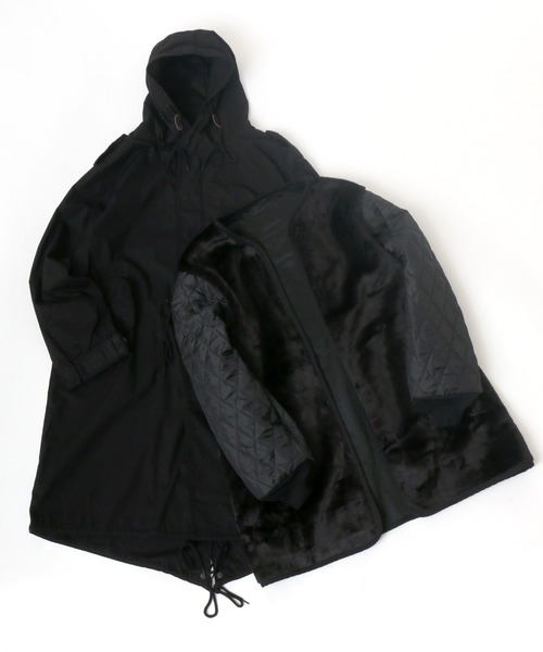 HOUSTON（ヒューストン） モッズコート XX-SMALL ブラック メンズ