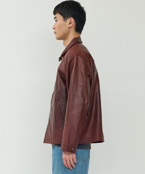 Johnbull コート ジャケット レザーブルゾンジャケット メンズ