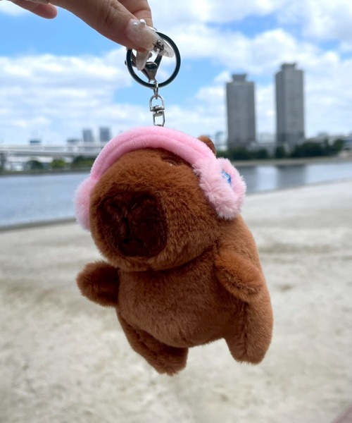 カピバラ ぬいぐるみ ヘッドフォン付き WEGO（ウィゴー） キーホルダー WEGO/ヘッドホンカピバラぬいぐるみ