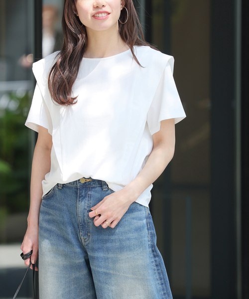 JOURNAL STANDARD relume tシャツ 天竺ラッフルショルダーTEE