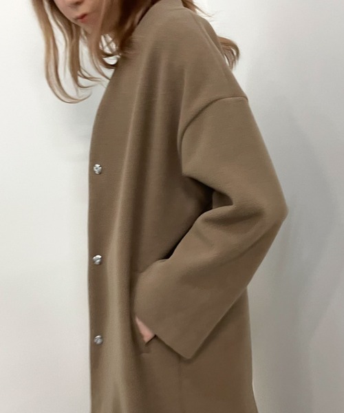 「archives」 チェスターコート MEDIUM グレイッシュベージュ レディース_画像4