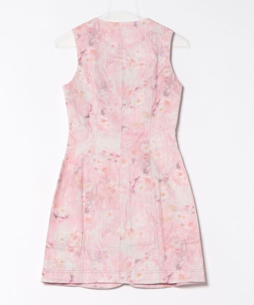 ノースリーブ模様入りワンピース　PGG Desigual（デシグアル） ワンピース フローラル ボタンワンピース