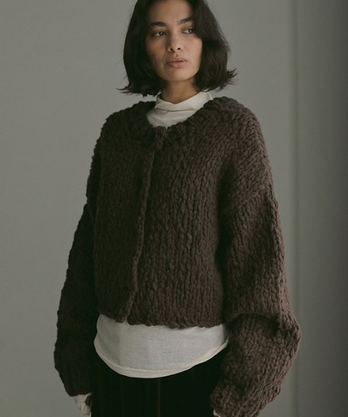 NE65さ◯ ETRE TOKYO ケーブル ハンドニット カーディガン F NE65さ◯ ETRE TOKYO ケーブル ハンドニット カーディガン F