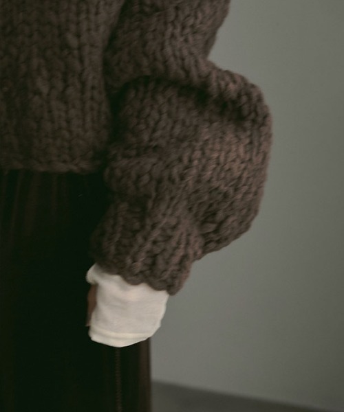 新品☆エトレトウキョウ　2wayハンドニットカーディガン　ブラウン ETRE TOKYO（エトレトウキョウ） カーディガン 2wayハンドニット