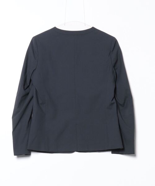 PLST 「PLST」 ノーカラージャケット M ネイビー レディース