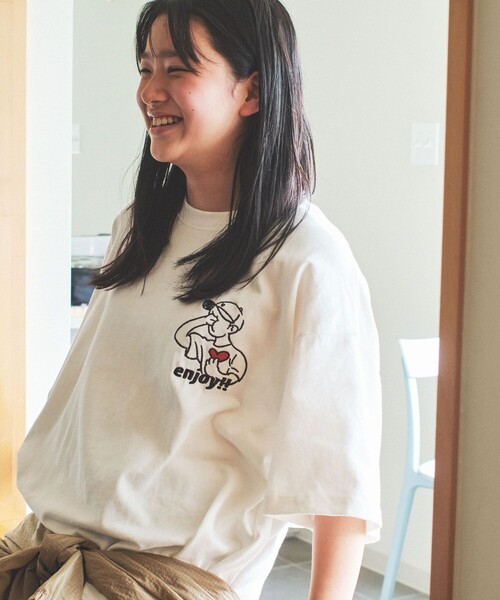 「kaoyorinakami」 「kaoyorinakami」半袖Tシャツ「FREAK’S STOREコラボ」 MEDIUM ホワイト メンズ