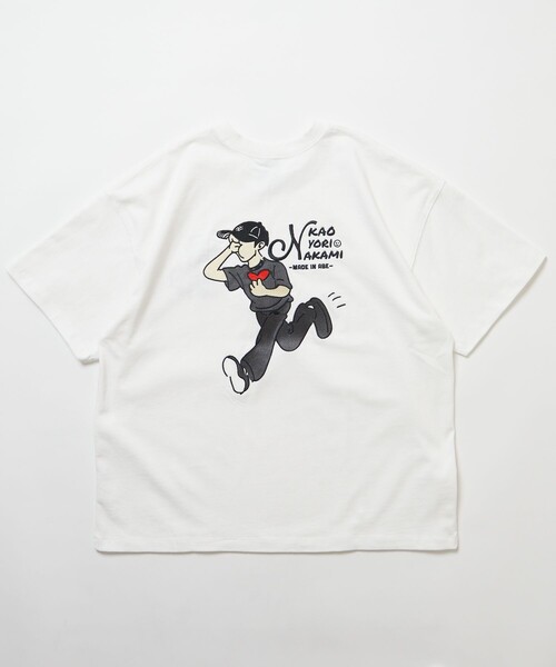 「kaoyorinakami」 「kaoyorinakami」半袖Tシャツ「FREAK’S STOREコラボ」 MEDIUM ホワイト メンズ