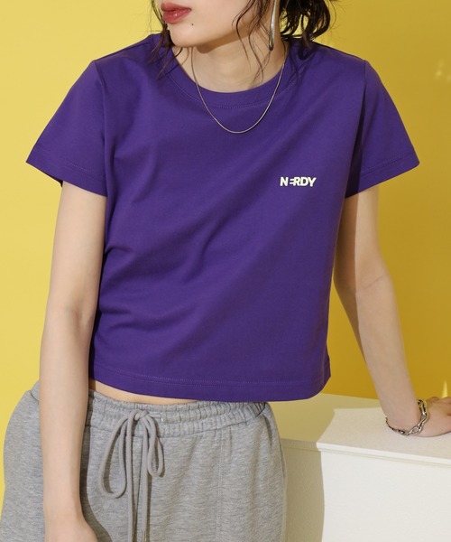 NERDY tシャツ ブレンク ミニロゴ クロップド 半袖 Tシャツ
