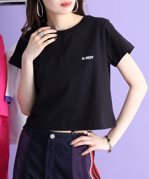 レディース スクリプト ロゴ クロップド 半袖 T シャツ XS レディース スクリプト ロゴ クロップド 半袖 T シャツ XS