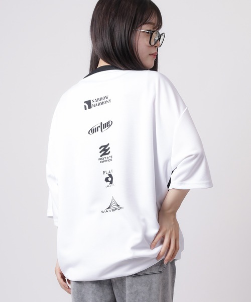 tシャツ 「84」ユニフォームデザイン カットメッシュ 切替 Vネック