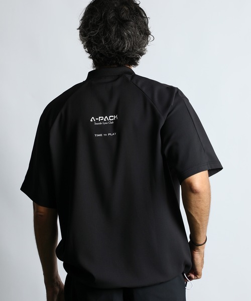 ポロシャツ 「BLACK LABEL」”A-PACK” TECH POLO：吸水速乾 接触冷感 UVカット テックポロ メンズの画像