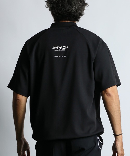 ポロシャツ 「BLACK LABEL」”A-PACK” TECH POLO：吸水速乾 接触冷感 UVカット テックポロ メンズの画像