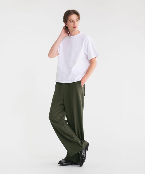 Regen Glanz パンツ linen cotton straight easy pants/リネンコットン