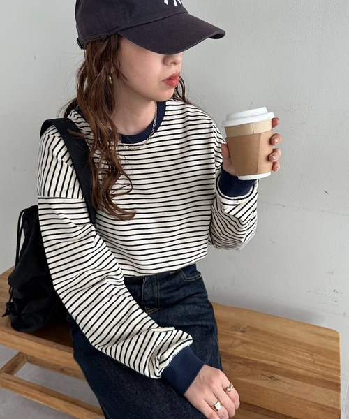 「DISCOAT」 長袖シャツ MEDIUM ピンク レディース Discoat 「DISCOAT」 長袖カットソー MEDIUM ピンク レディース