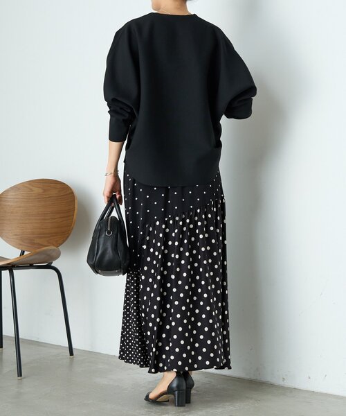 ビアズリードルマンニットカーディガン　黒　新品 BEARDSLEY（ビアズリー） カーディガン 「追加検討中」ドルマンニット