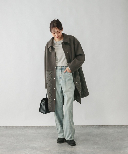 GLOBAL WORK（グローバルワーク） ステンカラーコート コート ウール