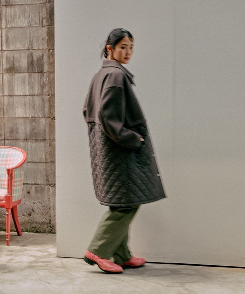 GLOBAL WORK（グローバルワーク） ステンカラーコート コート ウール