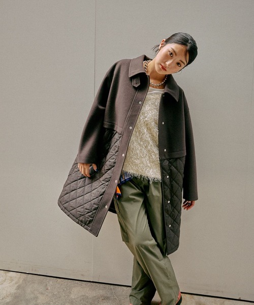 GLOBAL WORK（グローバルワーク） ステンカラーコート コート ウール