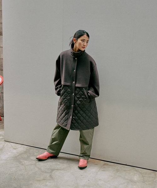 GLOBAL WORK（グローバルワーク） ステンカラーコート コート ウール