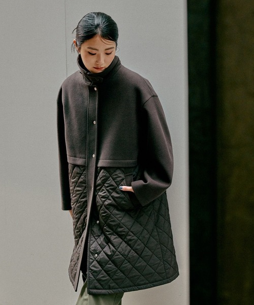 GLOBAL WORK（グローバルワーク） ステンカラーコート コート ウール