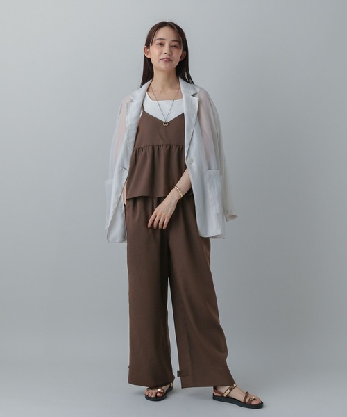 ⭐︎新品未使用⭐︎ GLOBAL WORKリネンライクサロペ GLOBAL WORK サロペット オーバーオール MATINEE LINE/リネン