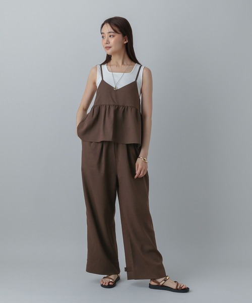 ⭐︎新品未使用⭐︎ GLOBAL WORKリネンライクサロペ GLOBAL WORK サロペット オーバーオール MATINEE LINE/リネン