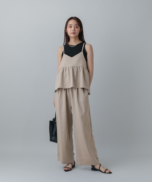⭐︎新品未使用⭐︎ GLOBAL WORKリネンライクサロペ GLOBAL WORK サロペット オーバーオール MATINEE LINE/リネン