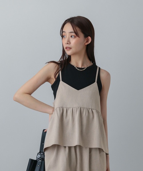 ⭐︎新品未使用⭐︎ GLOBAL WORKリネンライクサロペ GLOBAL WORK｜MATINEE LINE/リネンライクサロペット/135757