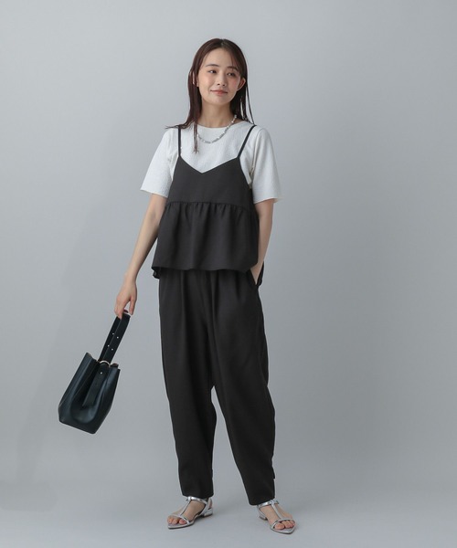 【美品】ウィークス マルチフリルオールインワン サロペット FREE ブラック wee9s（ウィークス）の「frill all in one / マルチウェイフリル