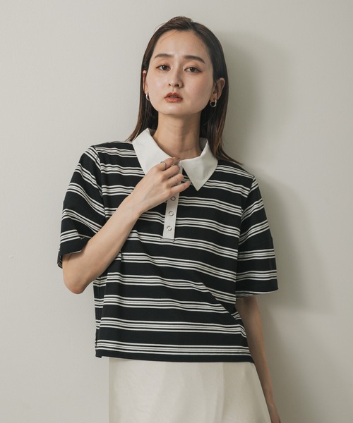 kapital 極美品 23 マルチ ボーダー ポロ シャツ 鹿の子 2 M 緑 logo multi boarder polo shirt/ロゴマルチボーダーポロシャツ