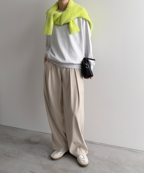 meilmada トレーナー スウェット メッセージロゴ刺繍スウェット