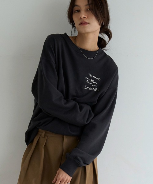 MARRY ME 刺繍トレーナー 黒 Tom and Jerry ジェリー タフィー 合皮刺繍トレーナー メンズ