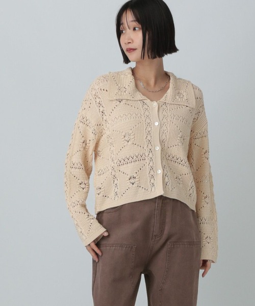 カーディガン スカシガラカーディガンＬＳ  583263 レディース