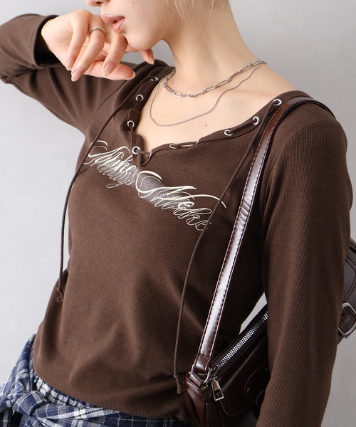 SpRay（スプレイ） tシャツ ロゴスピンドルロンT レディース