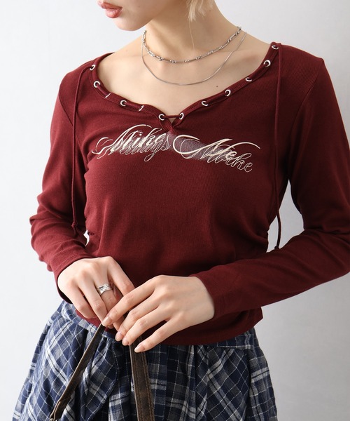 SpRay（スプレイ） tシャツ ロゴスピンドルロンT レディース