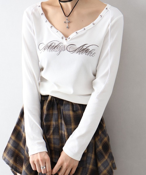SpRay（スプレイ） tシャツ ロゴスピンドルロンT レディース