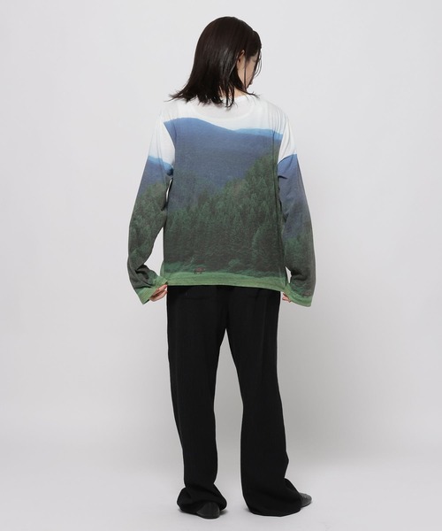 niko and…（ニコアンド） tシャツ ランドスケープロングTシャツ