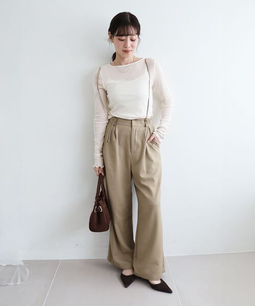 le.coeur blanc（ルクールブラン） ワイドパンツ パンツ 「手洗い可能