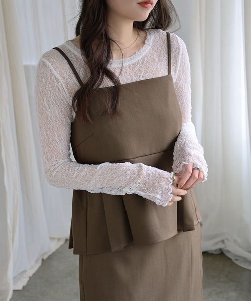 Freesia キャミソール ペプラムキャミソールビスチェ : ZOZOTOWN Yahoo