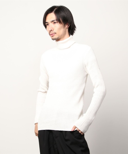 ARCADE（アーケード） セーター ニット 二重臼風 リブ編み ハイネック