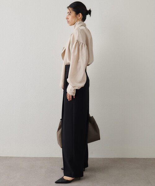 Whim Gazette（ウィム ガゼット） ブラウス シャツ シルキーボウタイ