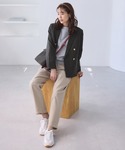 ジャケット テーラードジャケット レディハンサ...の詳細画像2