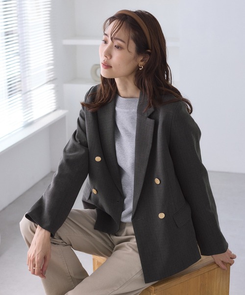 金ボタンジャケット（レディースファッション）（シングル/ダブル