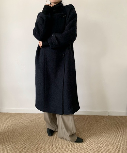 ディケイドクラシック（DECADE CLASSIC）/DECADE CLASSIC ウールアルパカシャギーステンカラーコート DECADE CLASSIC（ディケイドクラシック） ステンカラーコート コート