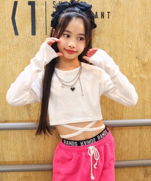 RandS tシャツ クロスタイバックロンT kids キッズ 子供服 女の子