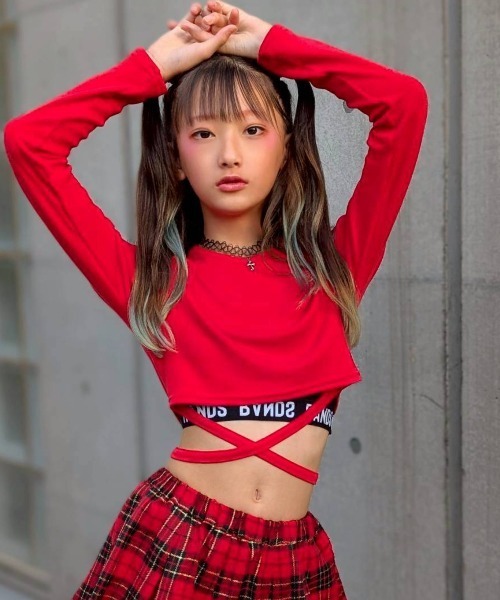 RandS tシャツ クロスタイバックロンT kids キッズ 子供服 女の子